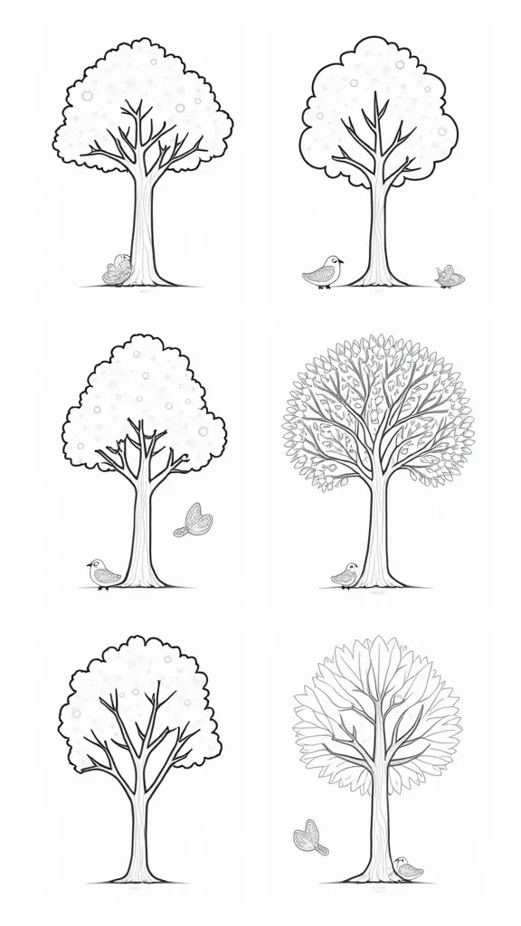 coloriages d’arbre imprimables